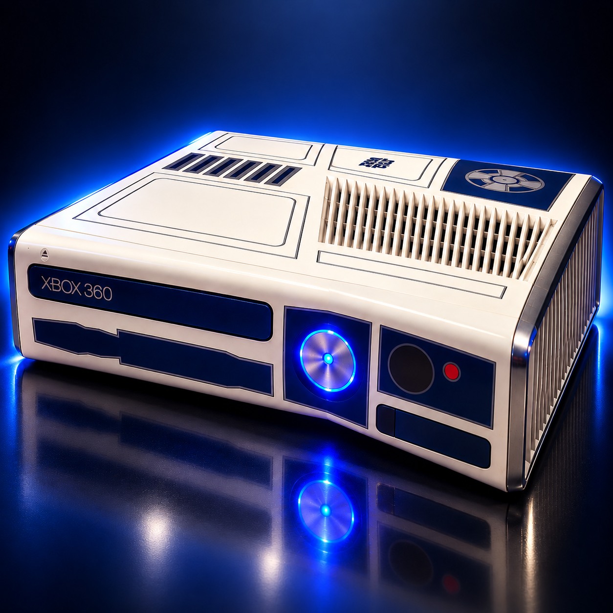 Xbox 360 Slim Star Wars R2-D2 Edition hero image