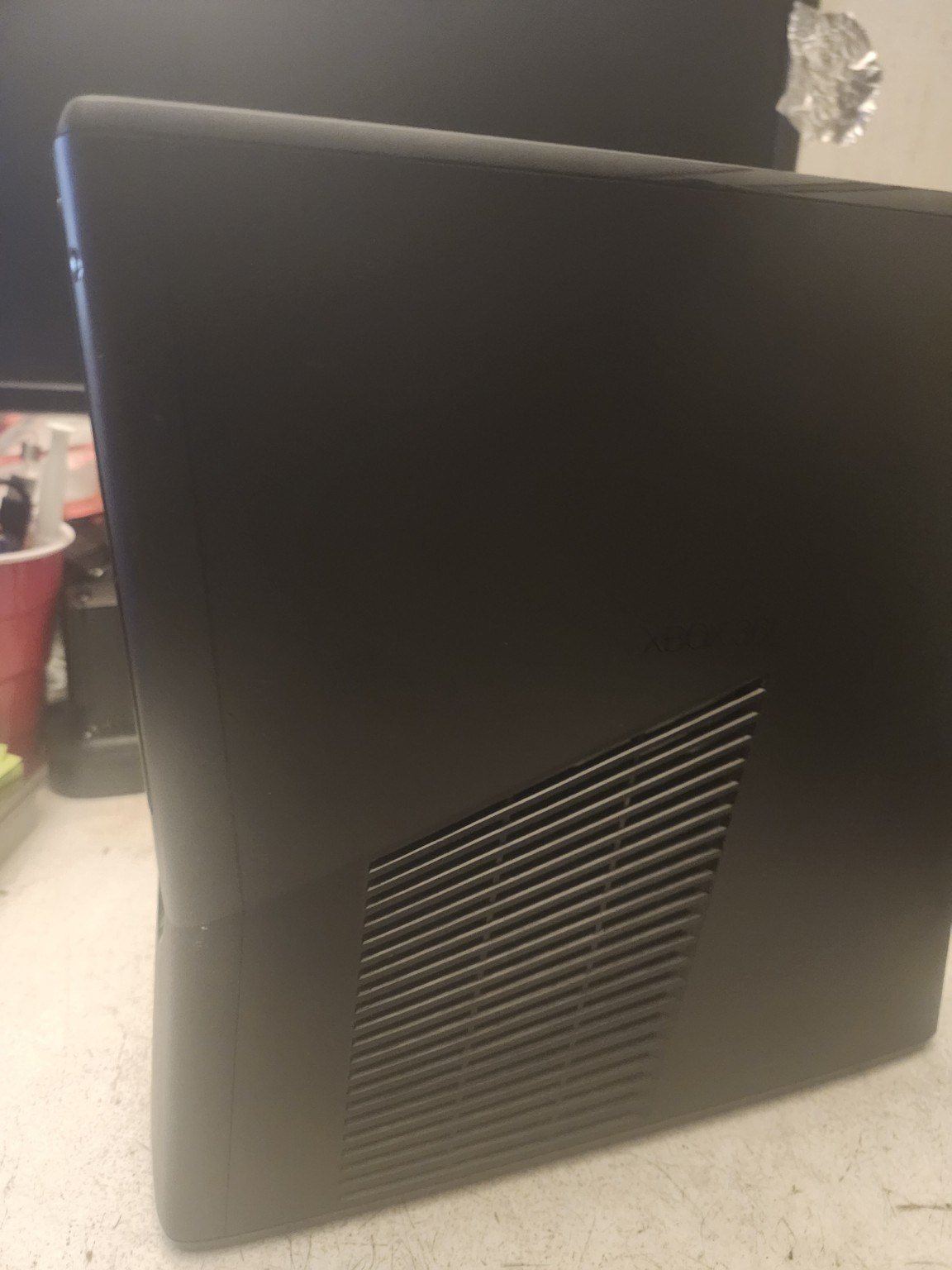 Xbox 360 Slim yellow gold LED custom build build photo 3