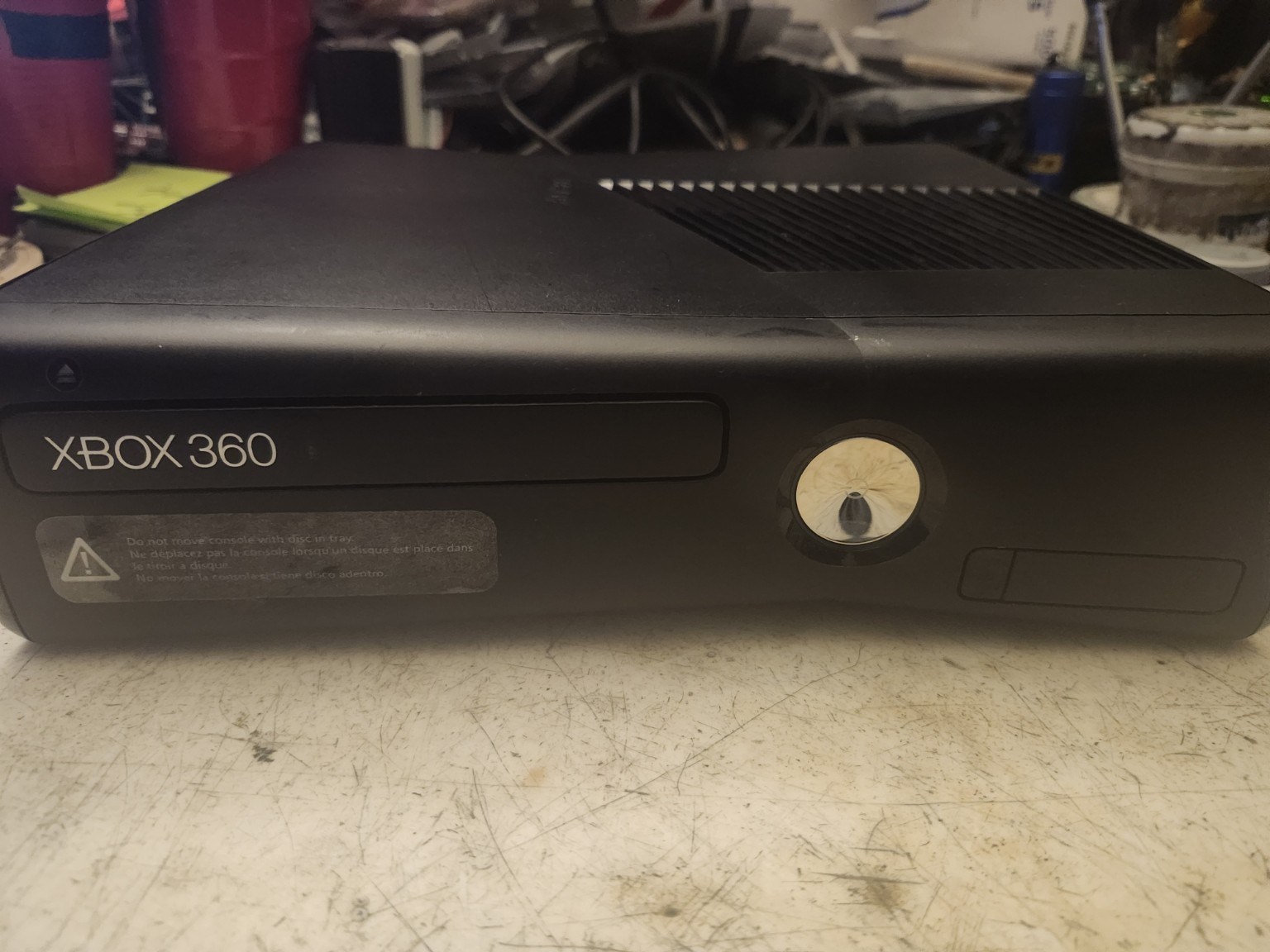 Xbox 360 Slim yellow gold LED custom build build photo 4
