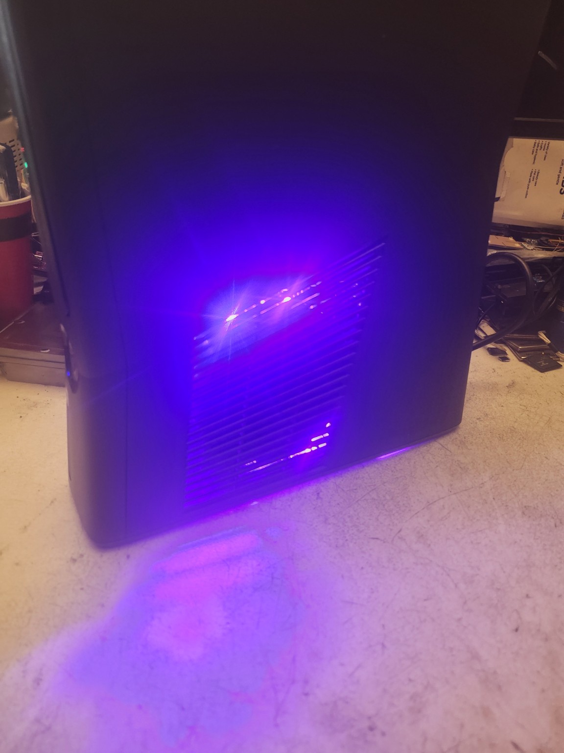 Xbox 360 Slim 2TB purple lighting photo 11